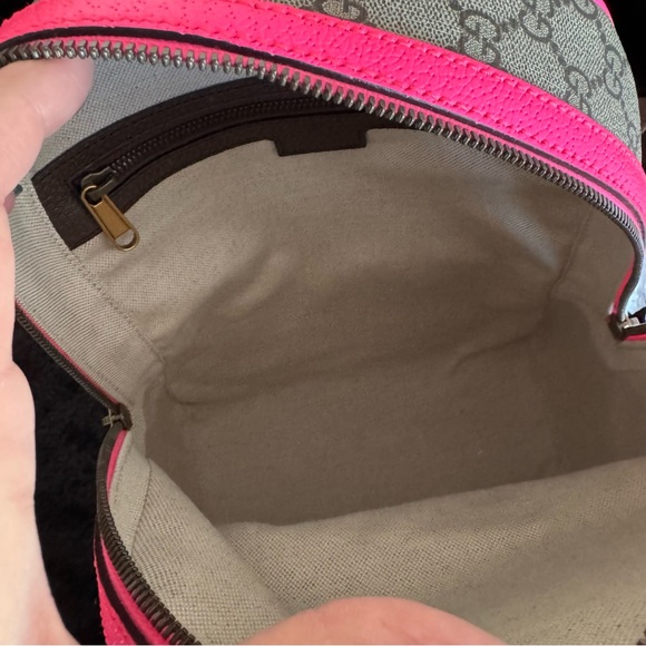 NEW Authentic Gucci Ophidia Small Backpack with Pink Trim - Picture 5 of 8